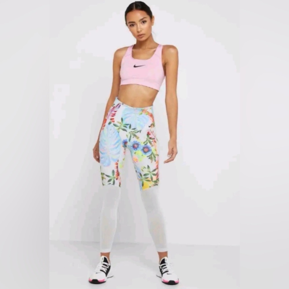 Nike Tropical Hyper Femme Power Leggings Mesh High Rise